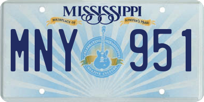MS license plate MNY951