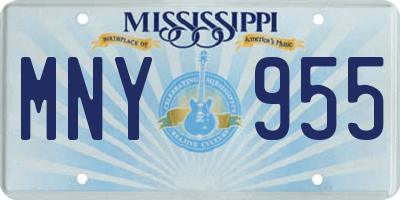 MS license plate MNY955