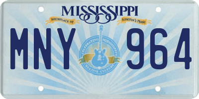 MS license plate MNY964