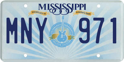 MS license plate MNY971