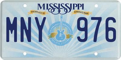 MS license plate MNY976