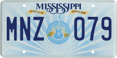MS license plate MNZ079