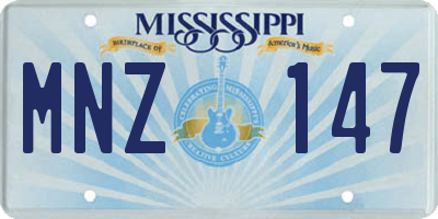 MS license plate MNZ147