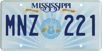 MS license plate MNZ221