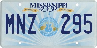 MS license plate MNZ295