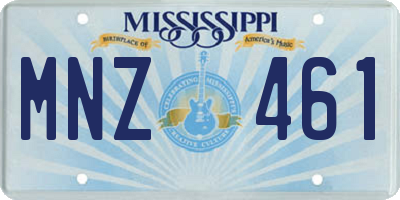 MS license plate MNZ461