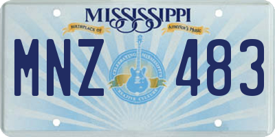 MS license plate MNZ483