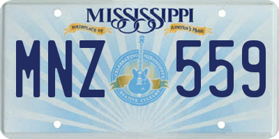 MS license plate MNZ559