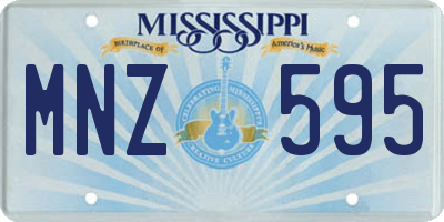 MS license plate MNZ595