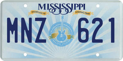 MS license plate MNZ621