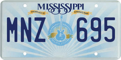 MS license plate MNZ695