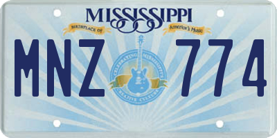 MS license plate MNZ774