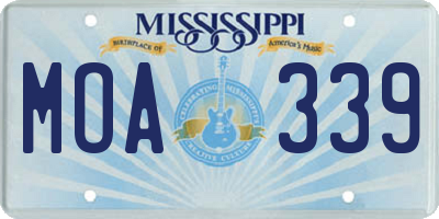 MS license plate MOA339