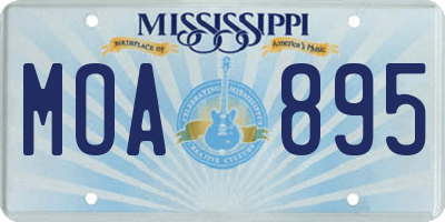 MS license plate MOA895