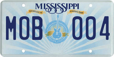 MS license plate MOB004