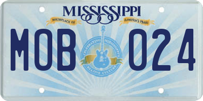 MS license plate MOB024