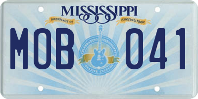 MS license plate MOB041