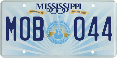 MS license plate MOB044