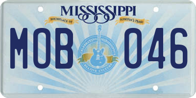 MS license plate MOB046