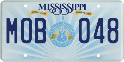 MS license plate MOB048