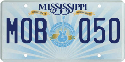 MS license plate MOB050