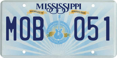 MS license plate MOB051