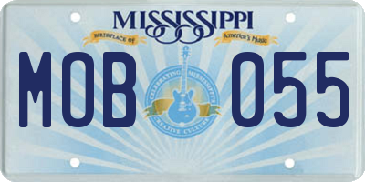 MS license plate MOB055