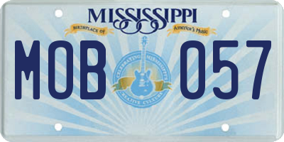 MS license plate MOB057