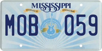 MS license plate MOB059