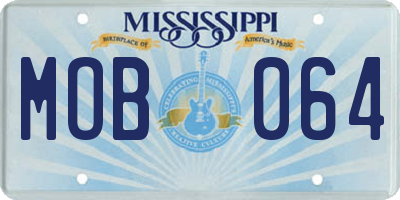MS license plate MOB064