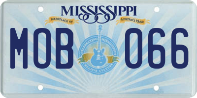 MS license plate MOB066