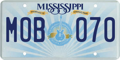 MS license plate MOB070