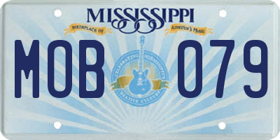 MS license plate MOB079