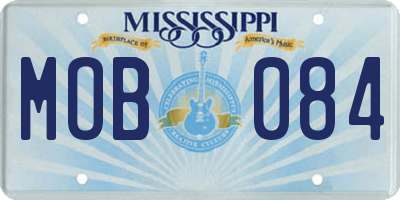 MS license plate MOB084