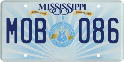 MS license plate MOB086
