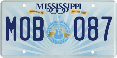 MS license plate MOB087