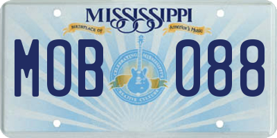 MS license plate MOB088
