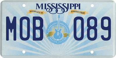 MS license plate MOB089