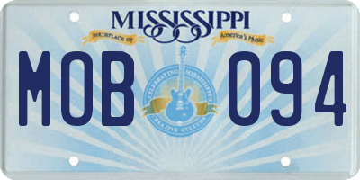 MS license plate MOB094