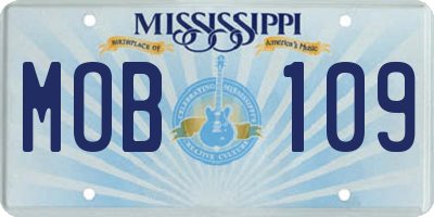 MS license plate MOB109
