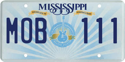 MS license plate MOB111