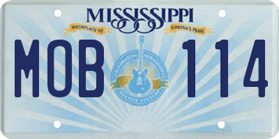 MS license plate MOB114