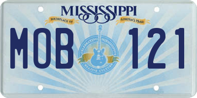 MS license plate MOB121