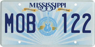 MS license plate MOB122