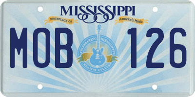 MS license plate MOB126