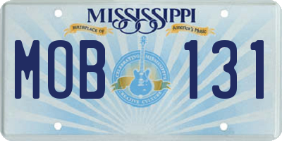 MS license plate MOB131