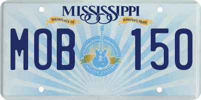 MS license plate MOB150