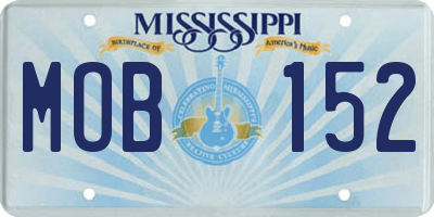 MS license plate MOB152