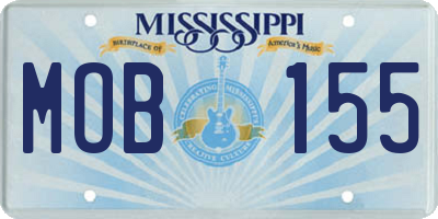 MS license plate MOB155