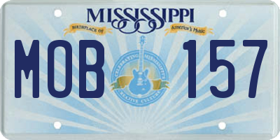 MS license plate MOB157